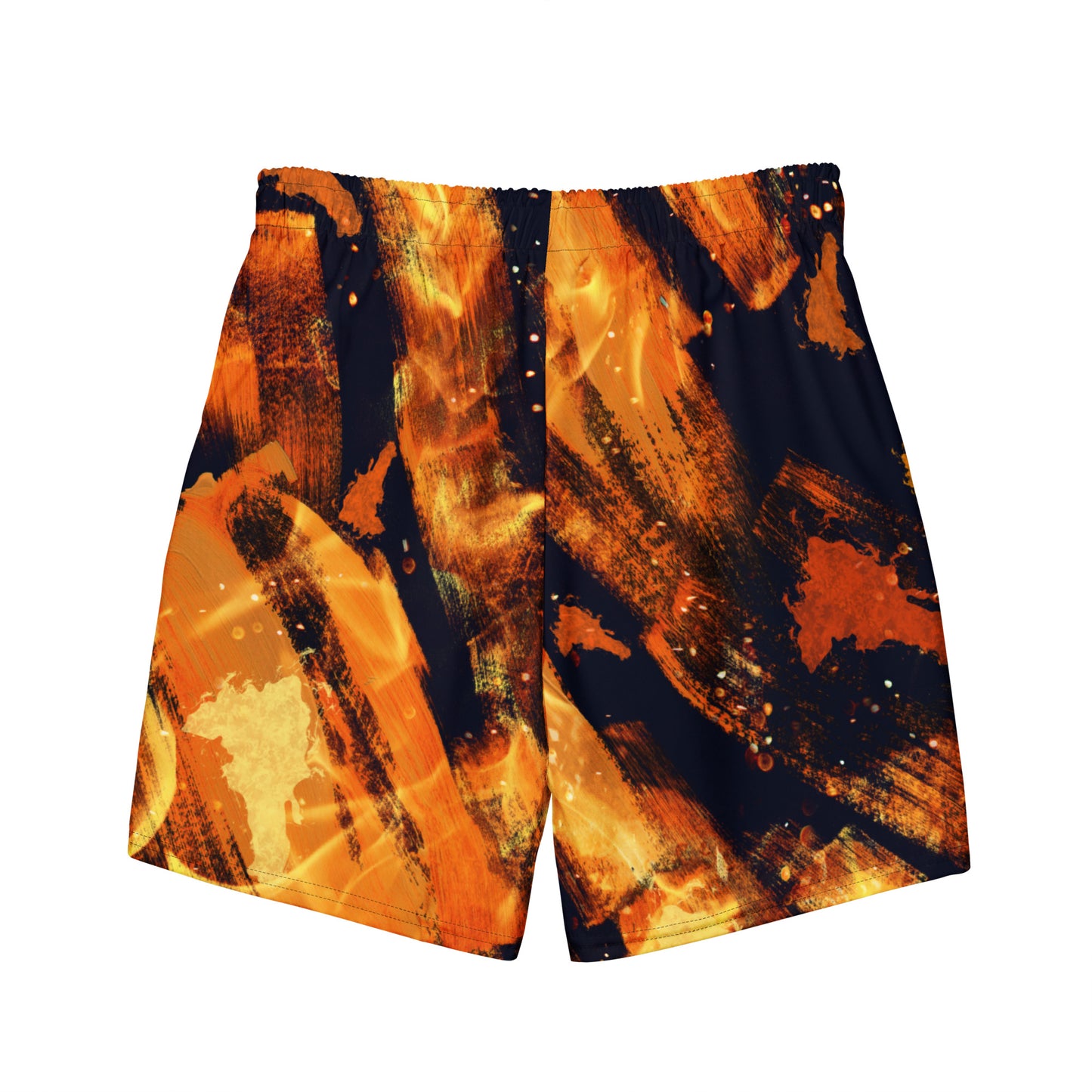 Rulay Life Swim Trunks — Dominican Republic Design Island Painted Flames