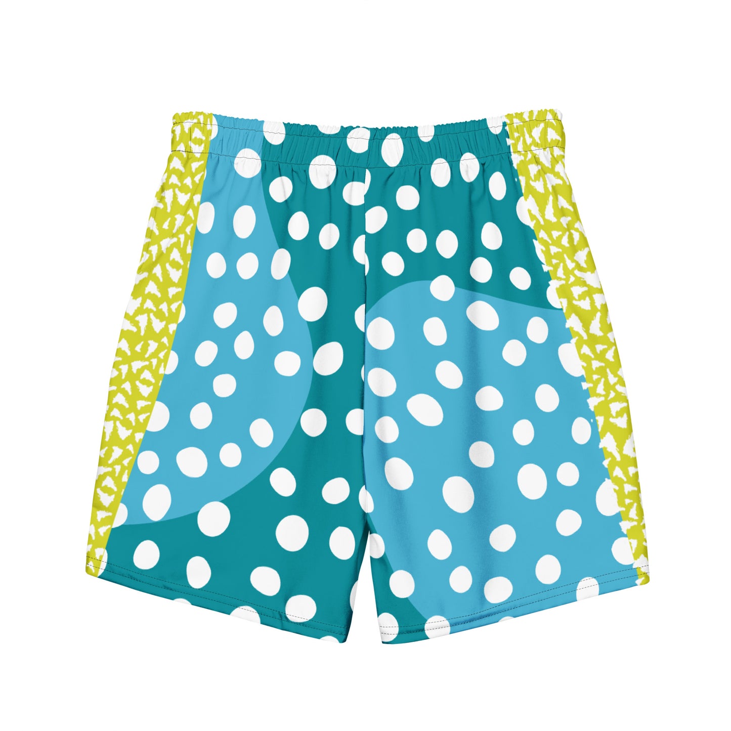 Rulay Life Swim Trunks — Dominican Republic Design Island Dots with Side Stripe