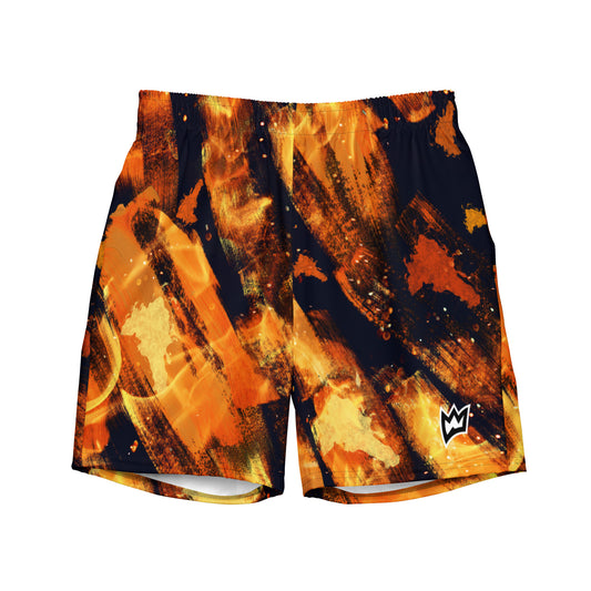 Rulay Life Swim Trunks — Dominican Republic Design Island Painted Flames