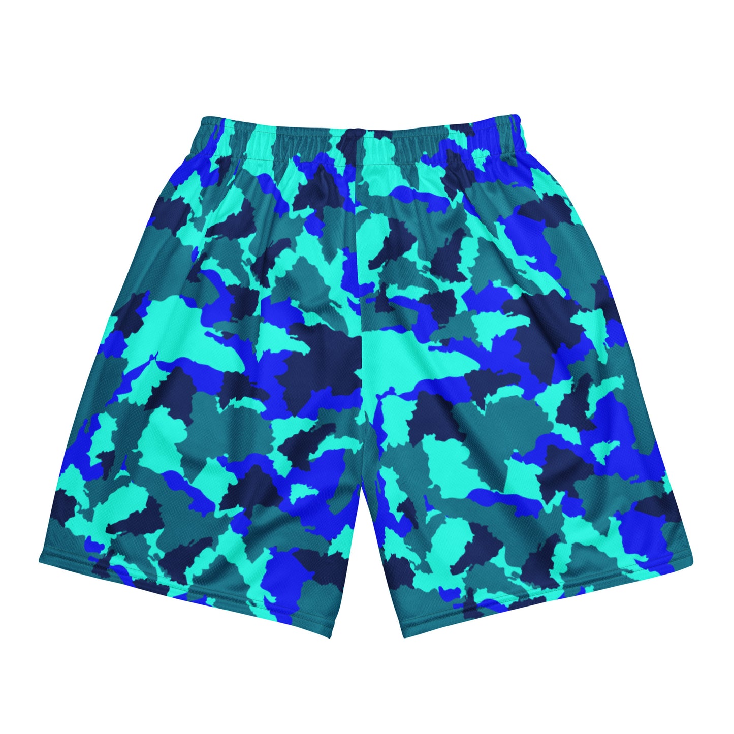 Rulay Life Unisex mesh shorts - Dominican Print Camo Blue