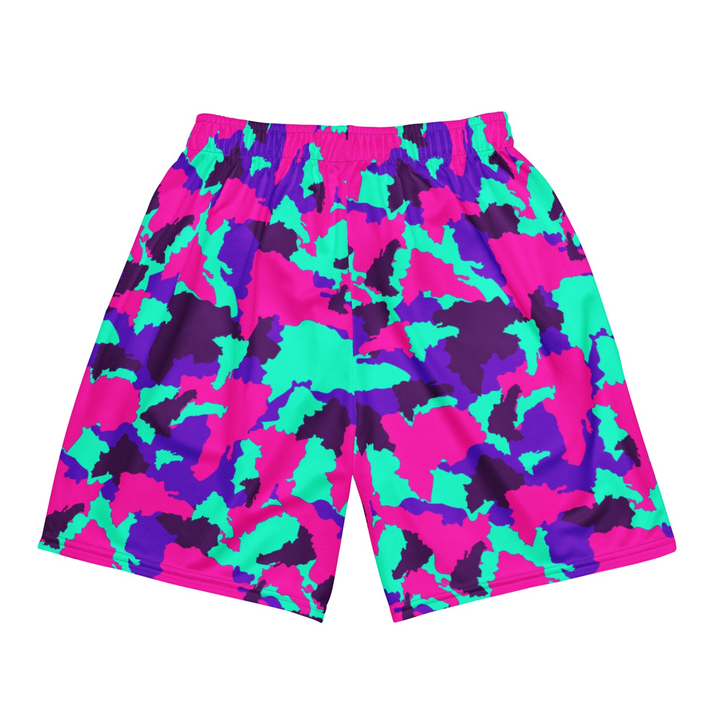 Rulay Life Unisex mesh shorts - Dominican Print Camo Neon