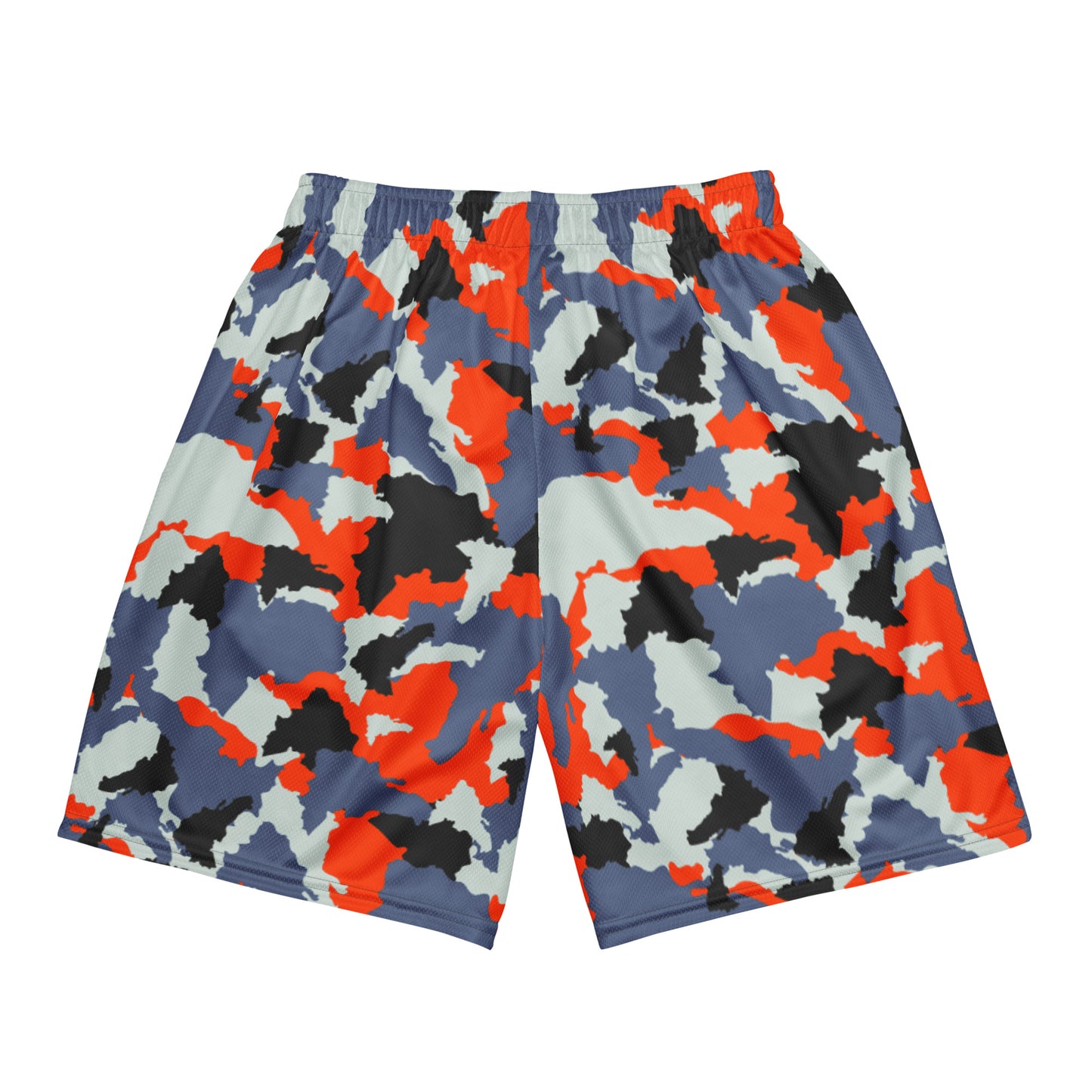 Rulay Life Unisex mesh shorts - Dominican Print Camo Orange