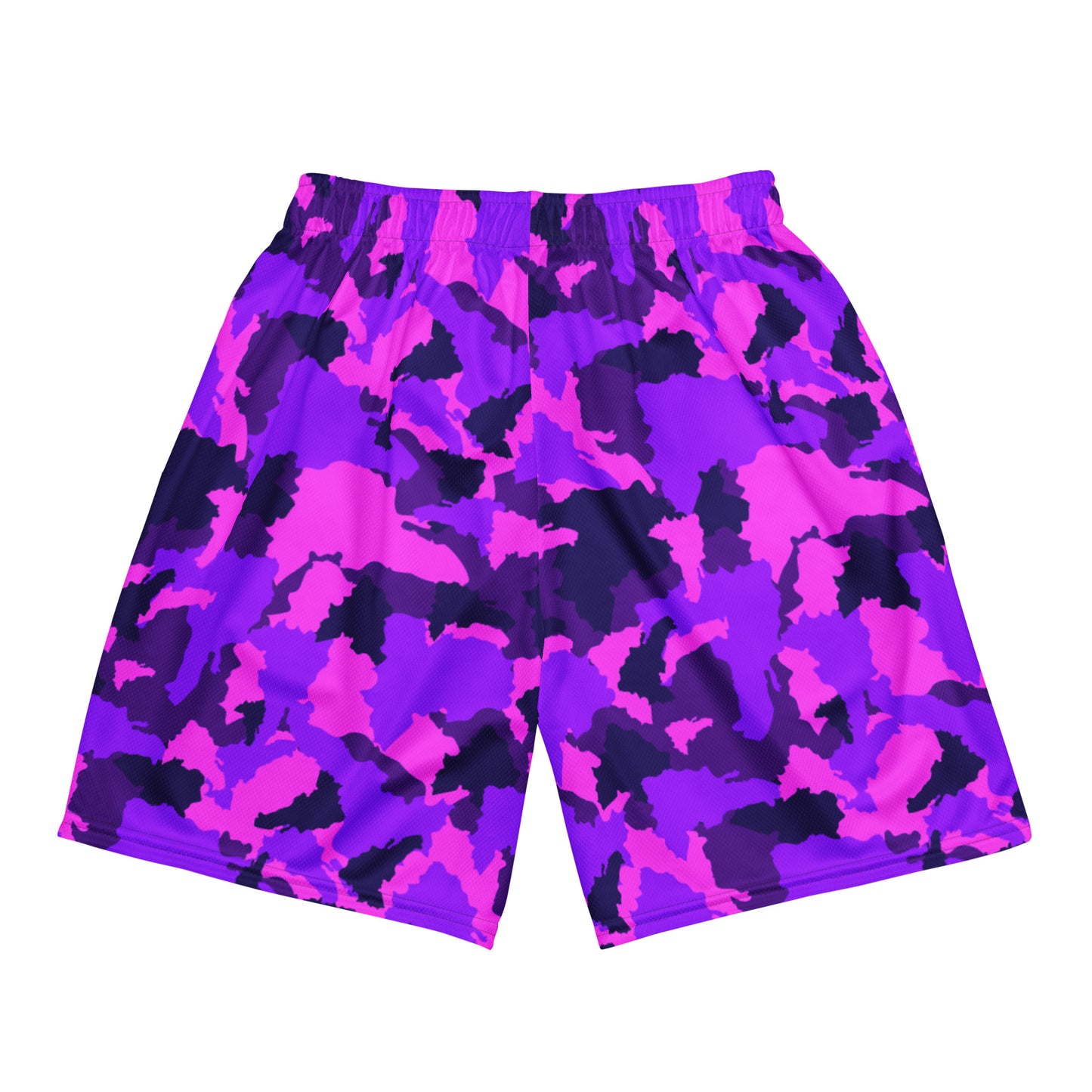 Rulay Life Unisex mesh shorts - Dominican Print Camo Purple