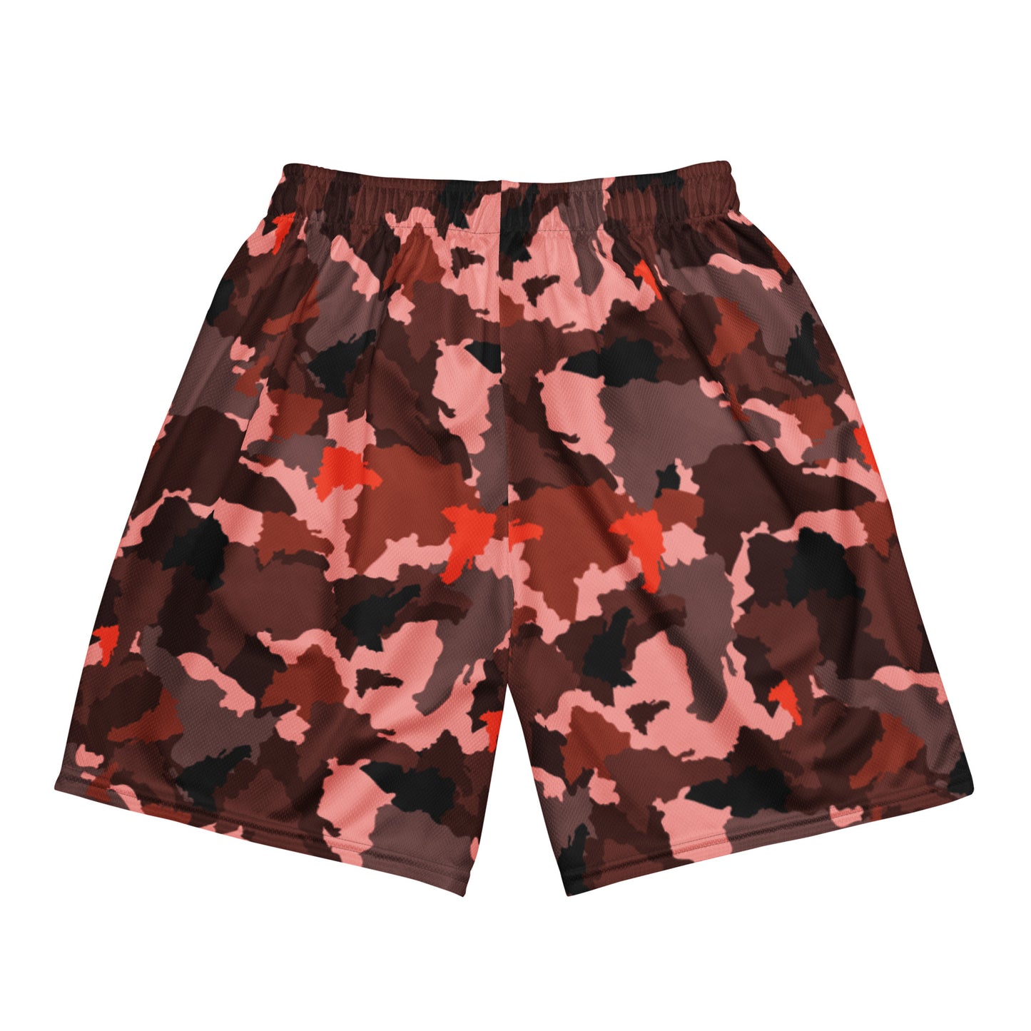 Rulay Life Unisex mesh shorts - Dominican Print Camo Red