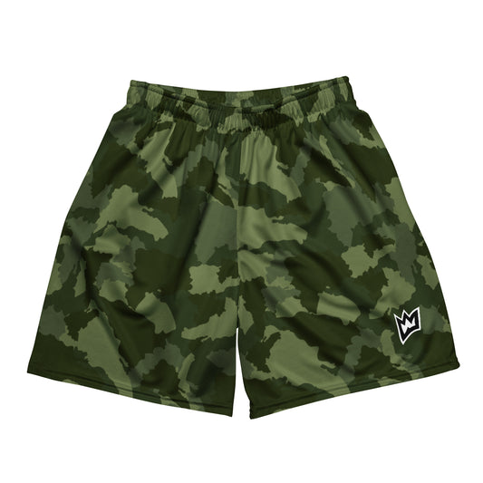 Rulay Life Unisex mesh shorts - Dominican Print Camo Green