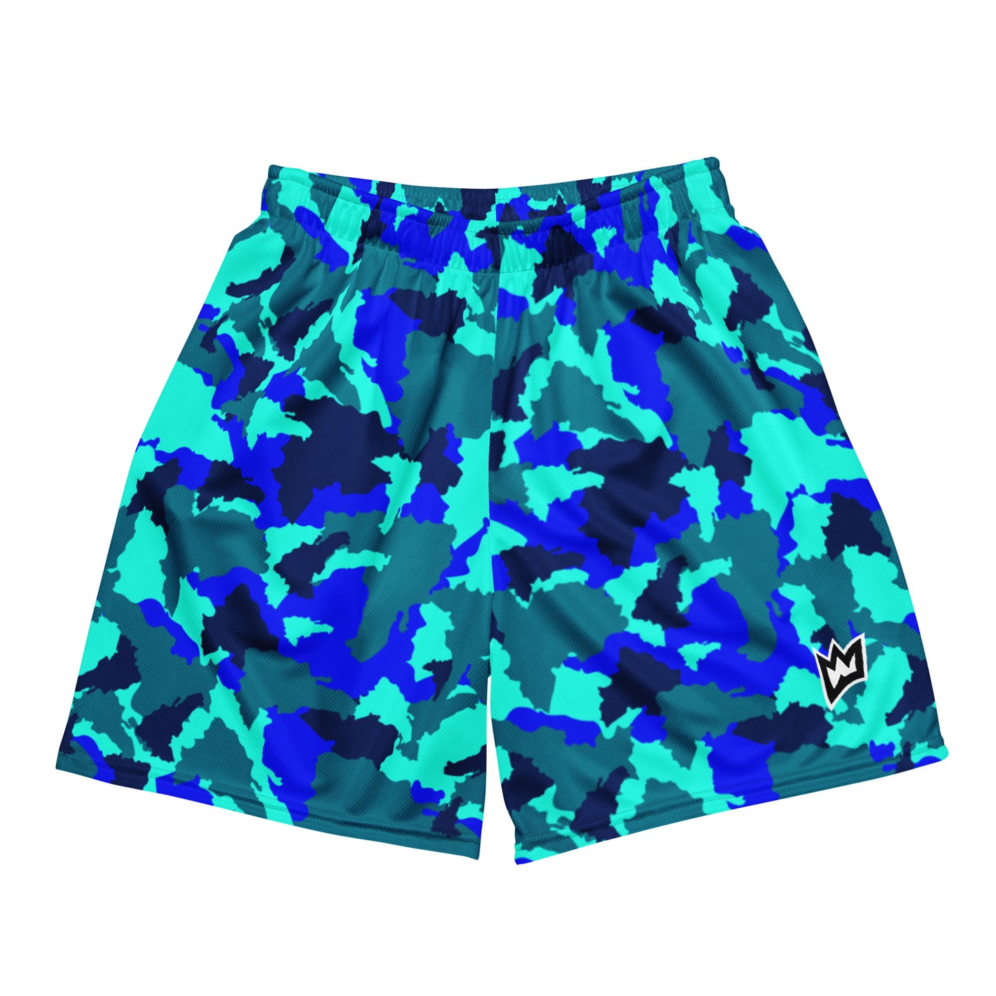 Rulay Life Unisex mesh shorts - Dominican Print Camo Blue