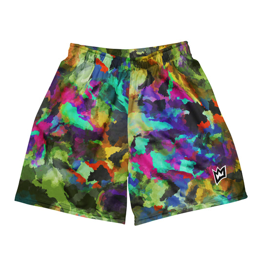 Rulay Life Unisex mesh shorts - Dominican Print Camo Water Color Wash