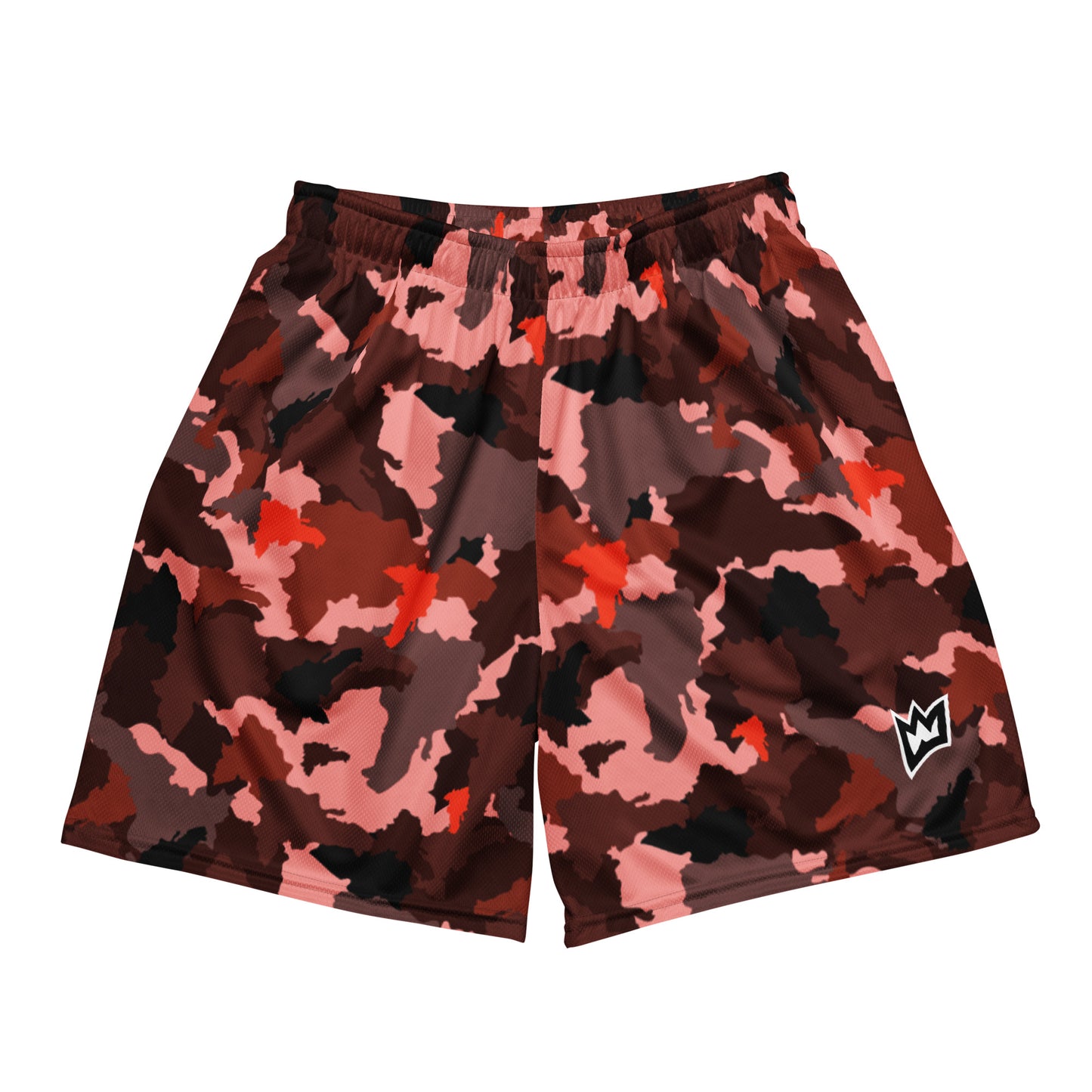 Rulay Life Unisex mesh shorts - Dominican Print Camo Red